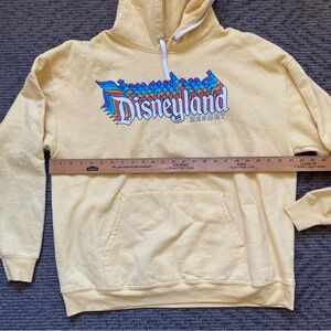 Disney Parks Retro Rainbow Hoodie Sweatshirt - XL - Yellow - Disneyland Resort